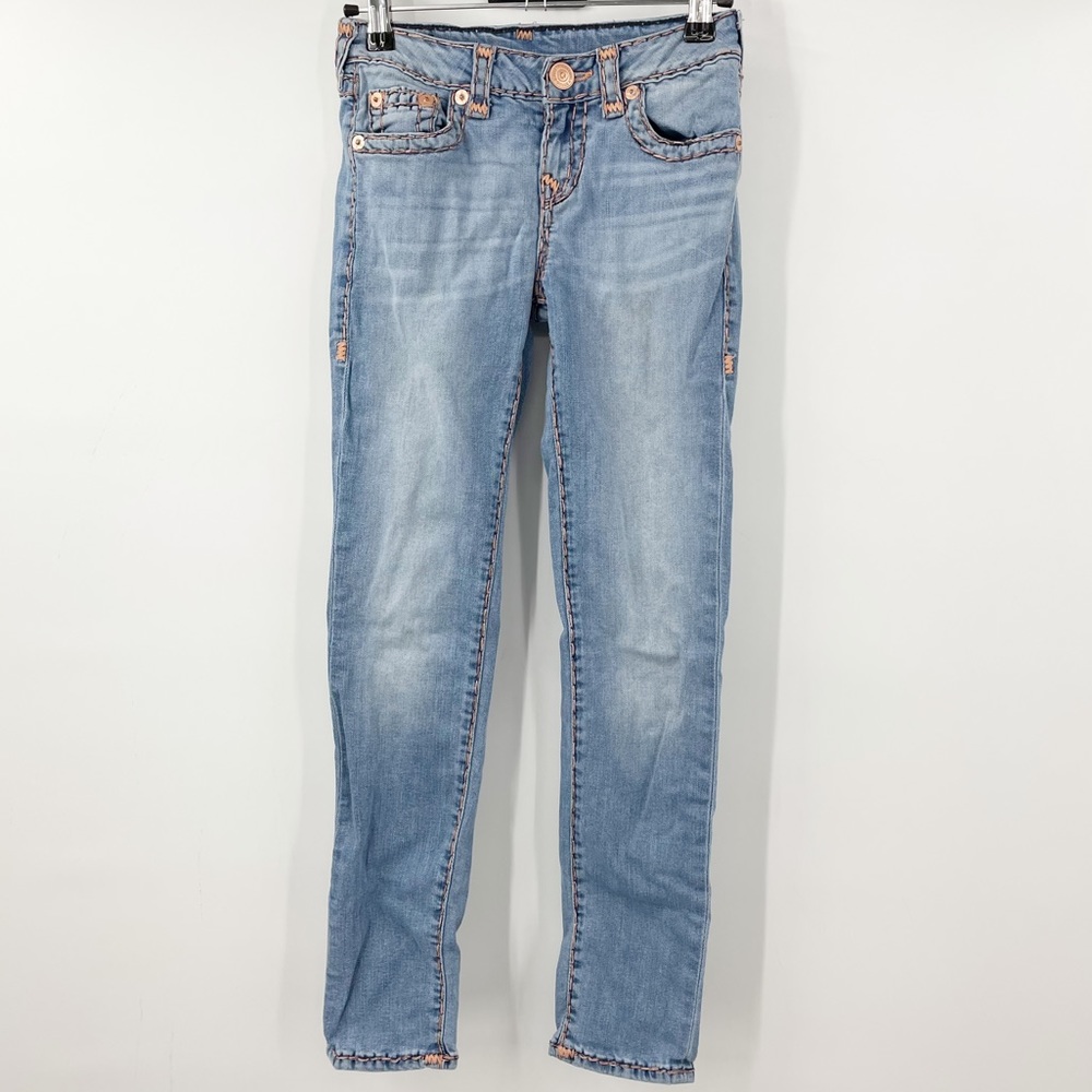 True Religion Casey skinny adjustable waist jeans girls 10